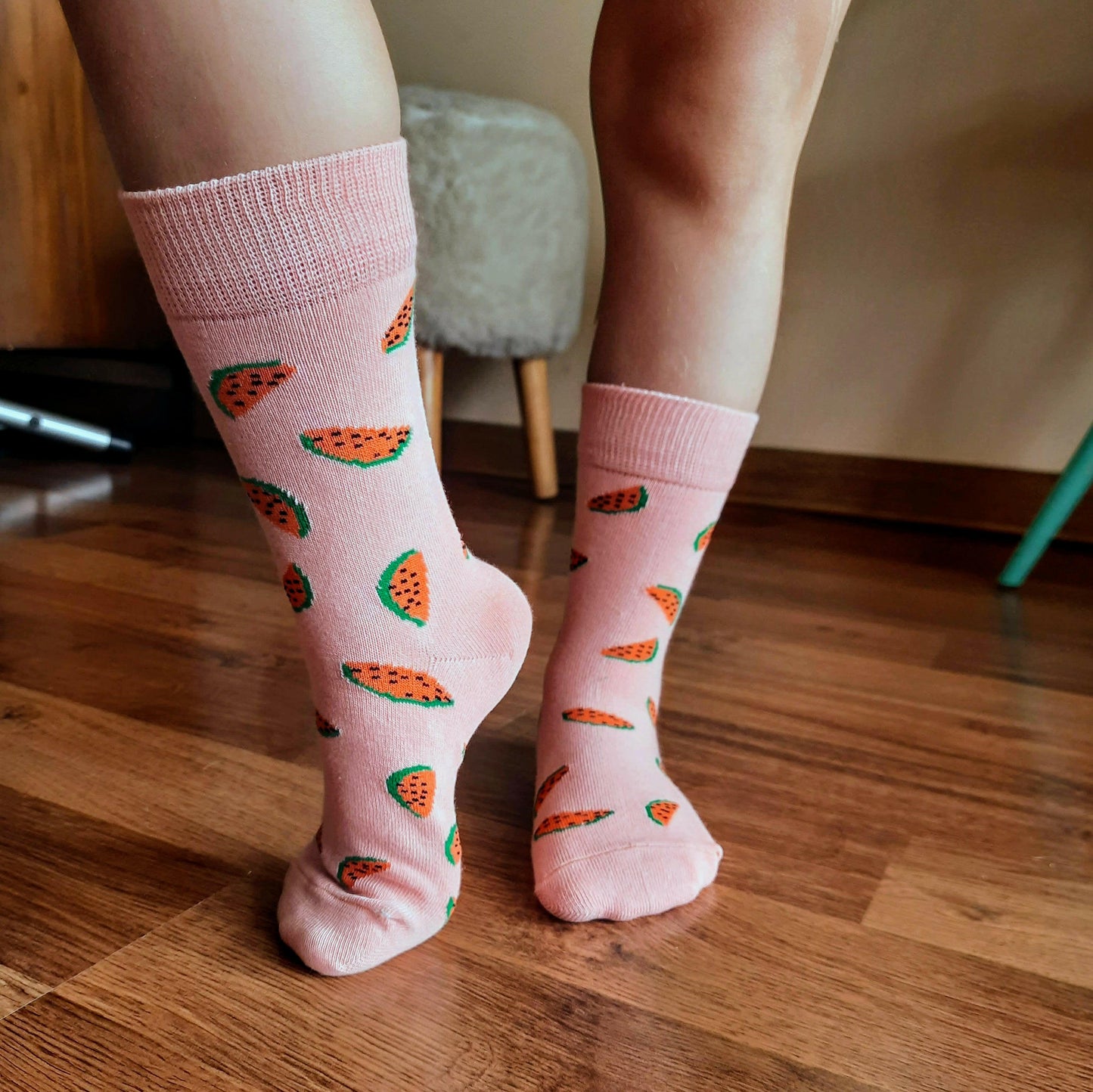 Calcetines con sandías para niños