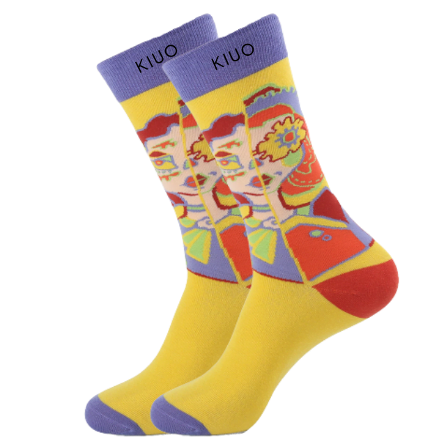 Calcetines Abstracto Amarillo