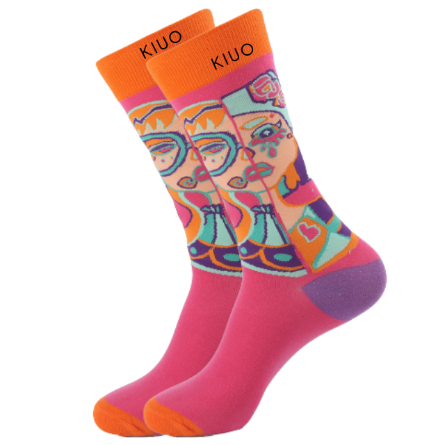 Calcetines Abstracto Rosado