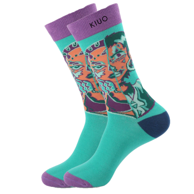 Calcetines Abstracto Verde Agua