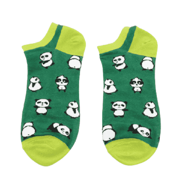 Calcetines Cortos Panda Verde