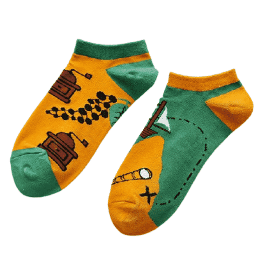 Calcetines Cortos Mapa del Cafe