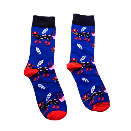 Calcetines con Tacos y Plumas