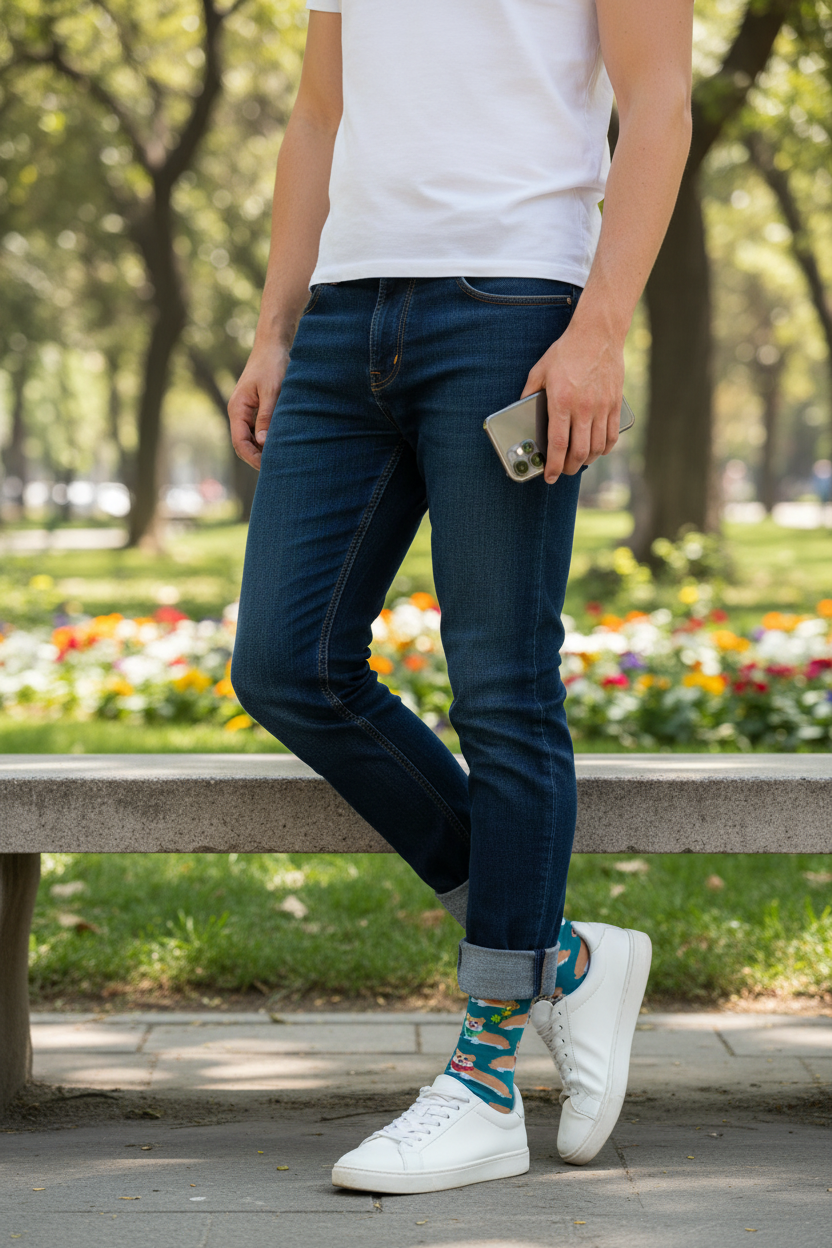 Calcetines Corgi - Cuerpo completo parque masculino caña alta