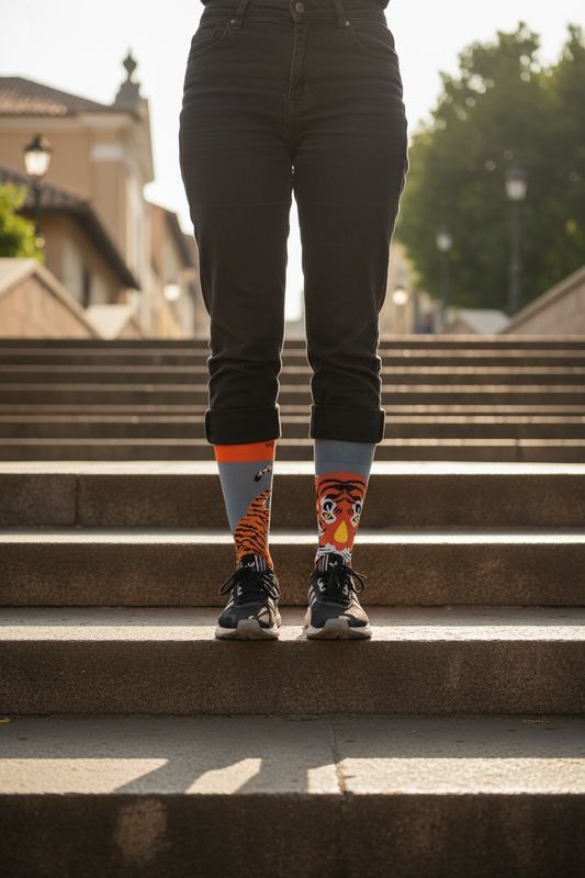 Calcetines Tigre Bengala - Plano general escalera histórica