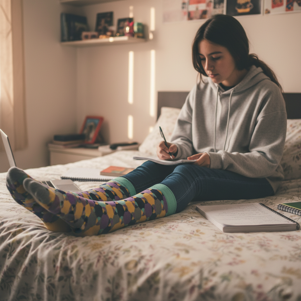 Calcetines con Colores - Dormitorio tarea adolescente caña alta