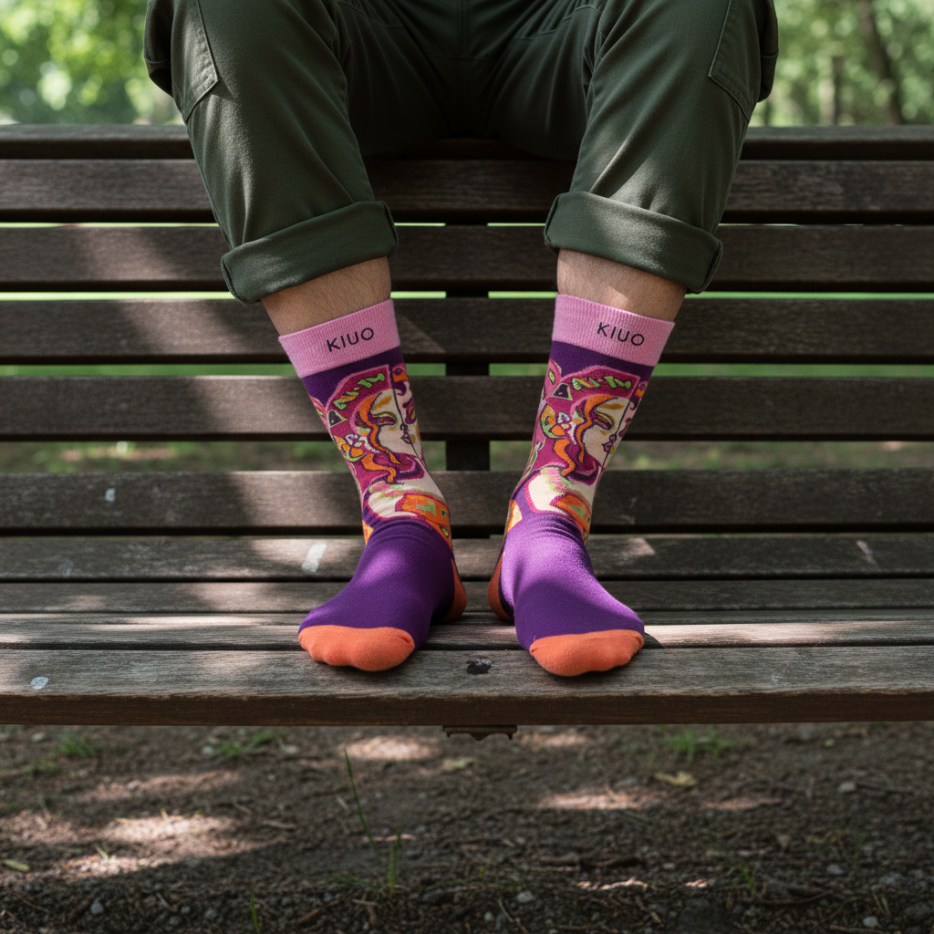 Calcetines Abstracto Morado lifestyle hombre