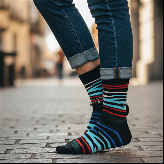 Calcetines Print Colores close-up femenino