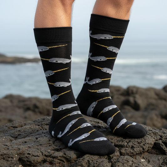 Calcetines Pez Espada - Macro rocas costeras masculino caña alta