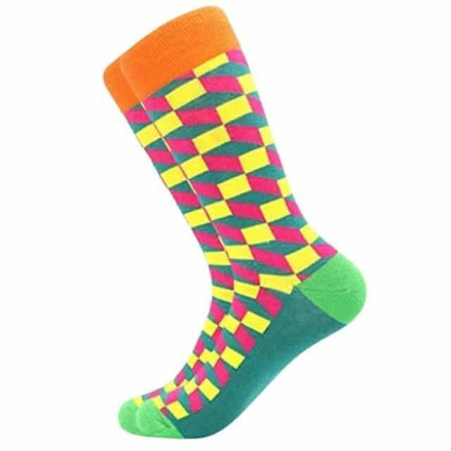 Calcetines Con Diseño De Triangulos Celestes - Calcetines