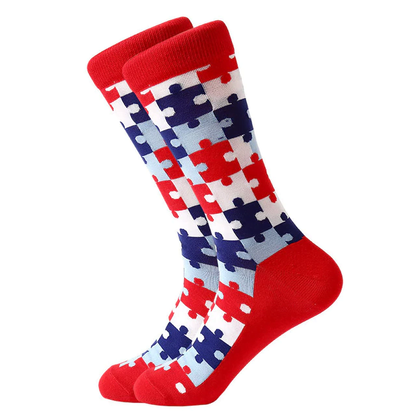 Calcetines Puzzle Rojo
