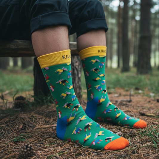 Calcetines Alce Sueco - Close up bosque pino