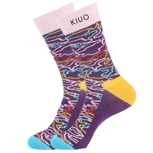 Calcetines Lineas Morado