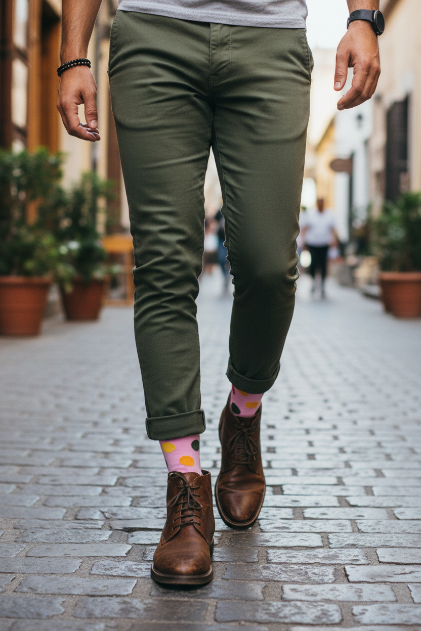 Calcetines Puntos Rosado Magico lifestyle hombre Barrio Italia