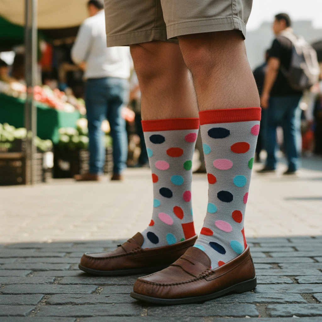Calcetines Puntos Gris lifestyle hombre feria
