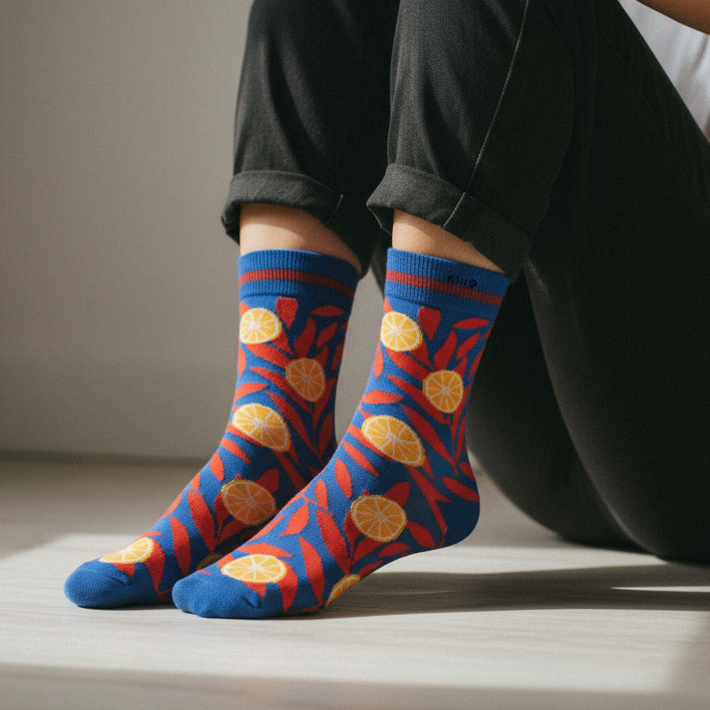 Calcetines Rodajas close-up femenino