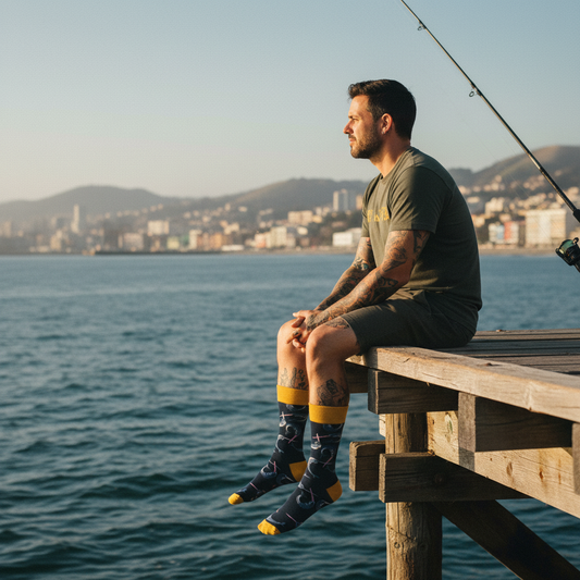 Calcetines Marlin lifestyle hombre pescando Valparaíso