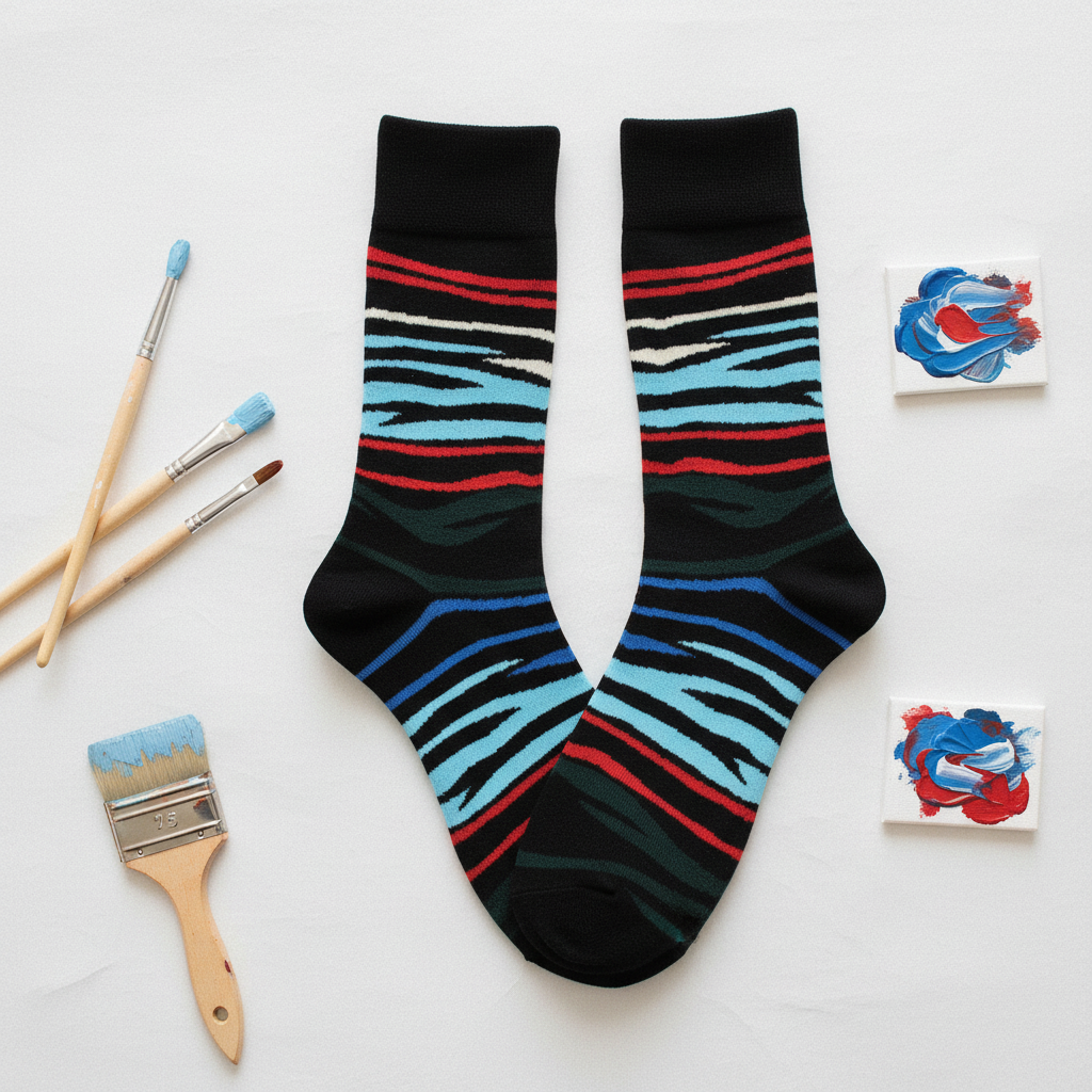 Calcetines Print Colores flat lay par