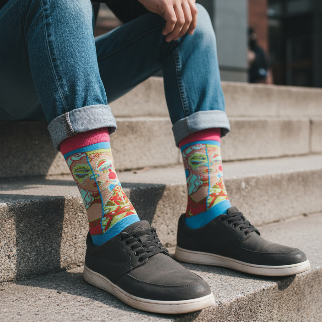 Calcetines Abstracto Celeste lifestyle hombre
