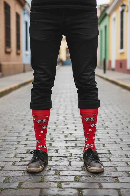 Calcetines Vaca Roja - Plano general Barrio Italia
