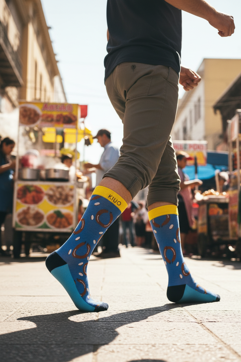 Calcetines Salchicha HotDog - Acción stride masculino calle