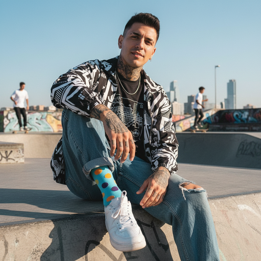 Calcetines Puntos Celeste lifestyle hombre skate park
