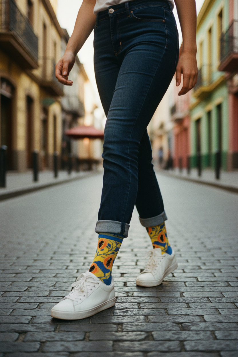 Calcetines Fruto de la Pasión lifestyle mujer calle