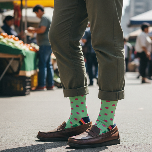 Calcetines Puntos y Lineas Verde lifestyle hombre feria