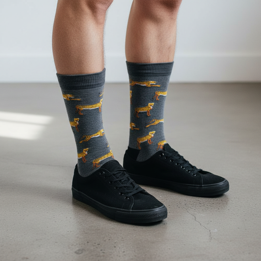 Calcetines Chita detalle caña alta zapatillas negras