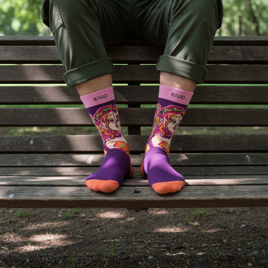 Calcetines Abstracto Morado lifestyle hombre