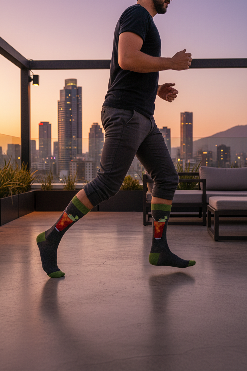 Calcetines Traguito - Acción dinámica modelo masculino