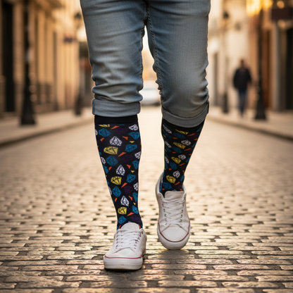 Calcetines KIUO Diamantes - piernas gruesas caminando Barrio Italia