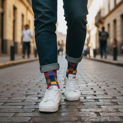 Calcetines con Cuadros de Colores lifestyle hombre Lastarria