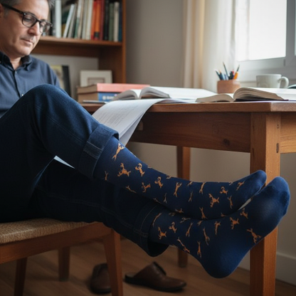 Calcetines Lobster - Home office sábado hombre 50s caña alta