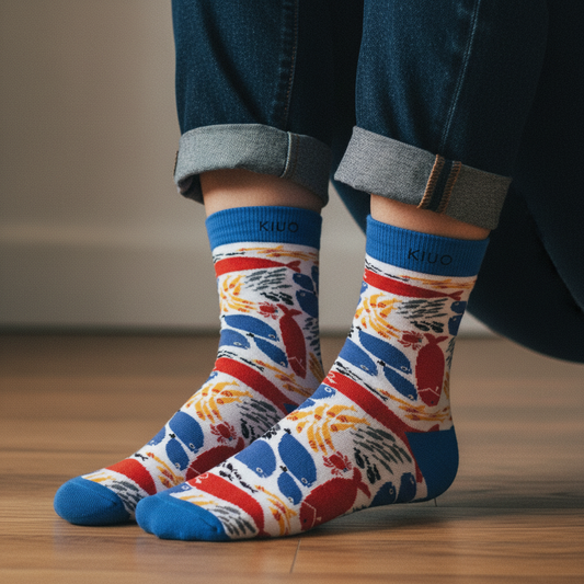 Calcetines Peces close-up femenino
