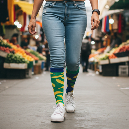 Calcetines Piña y Banana lifestyle mujer mercado Santiago