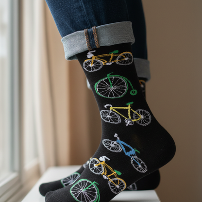 Calcetines KIUO Bicicletas - macro close up textura tejido