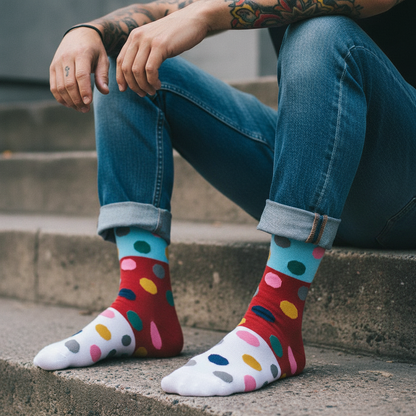 Calcetines Puntos Fiesta close-up masculino