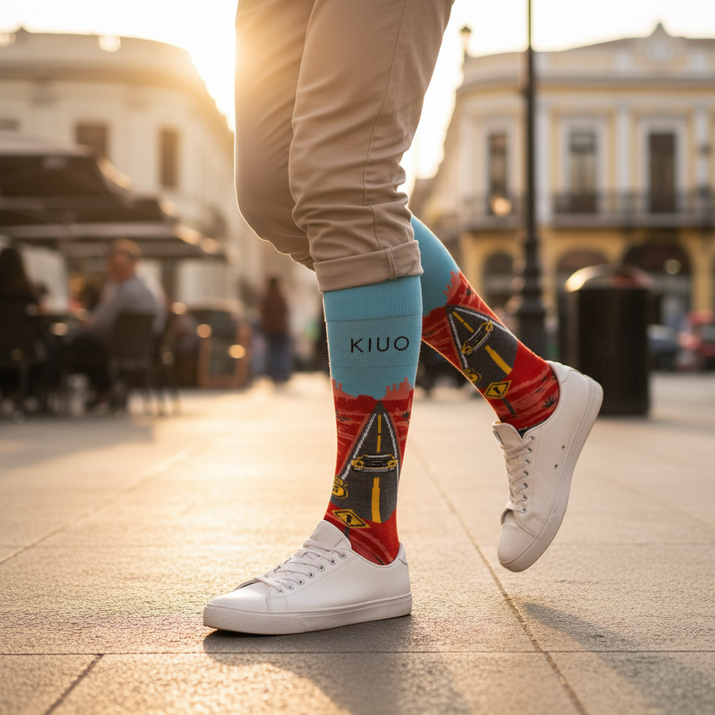 Calcetines KIUO Juego Auto Retro - caminando en Barrio Italia Santiago