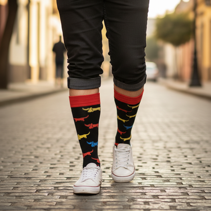 Calcetines KIUO Deutchhound - piernas gruesas caminando Barrio Italia