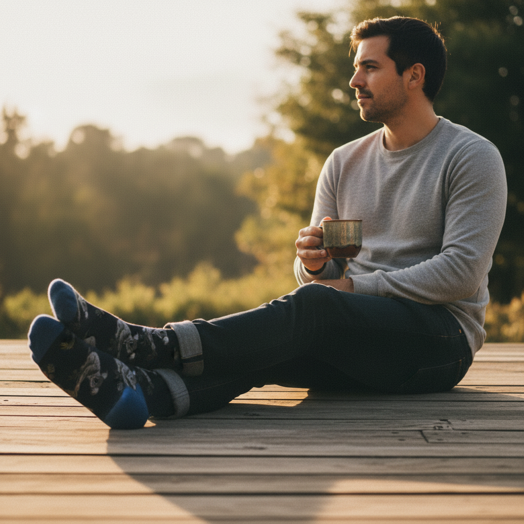 Calcetines Koala lifestyle hombre terraza café