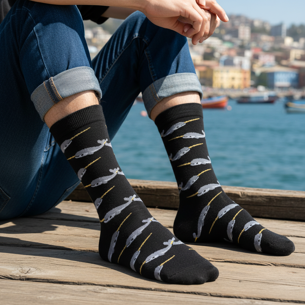 Calcetines Pez Espada - Plano medio muelle botes masculino caña alta