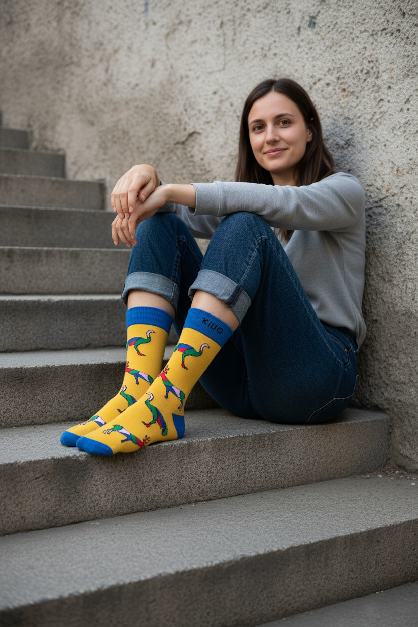 Calcetines Venado Avestruz - Plano medio plaza