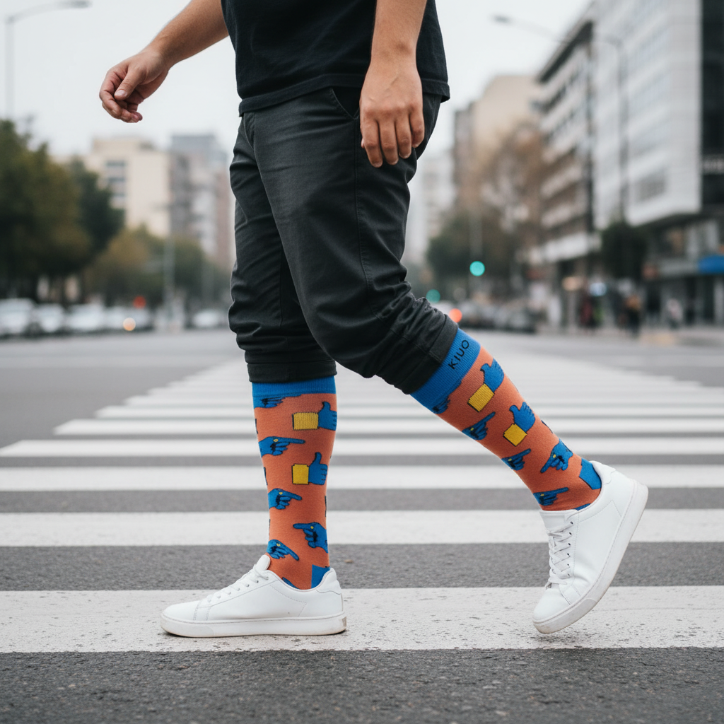 Calcetines KIUO Dedos - piernas gruesas cruzando cebra Santiago