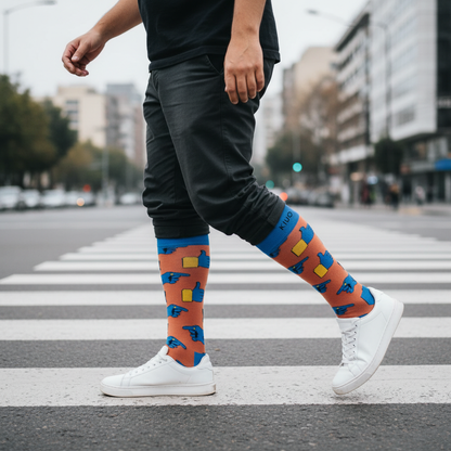 Calcetines KIUO Dedos - piernas gruesas cruzando cebra Santiago