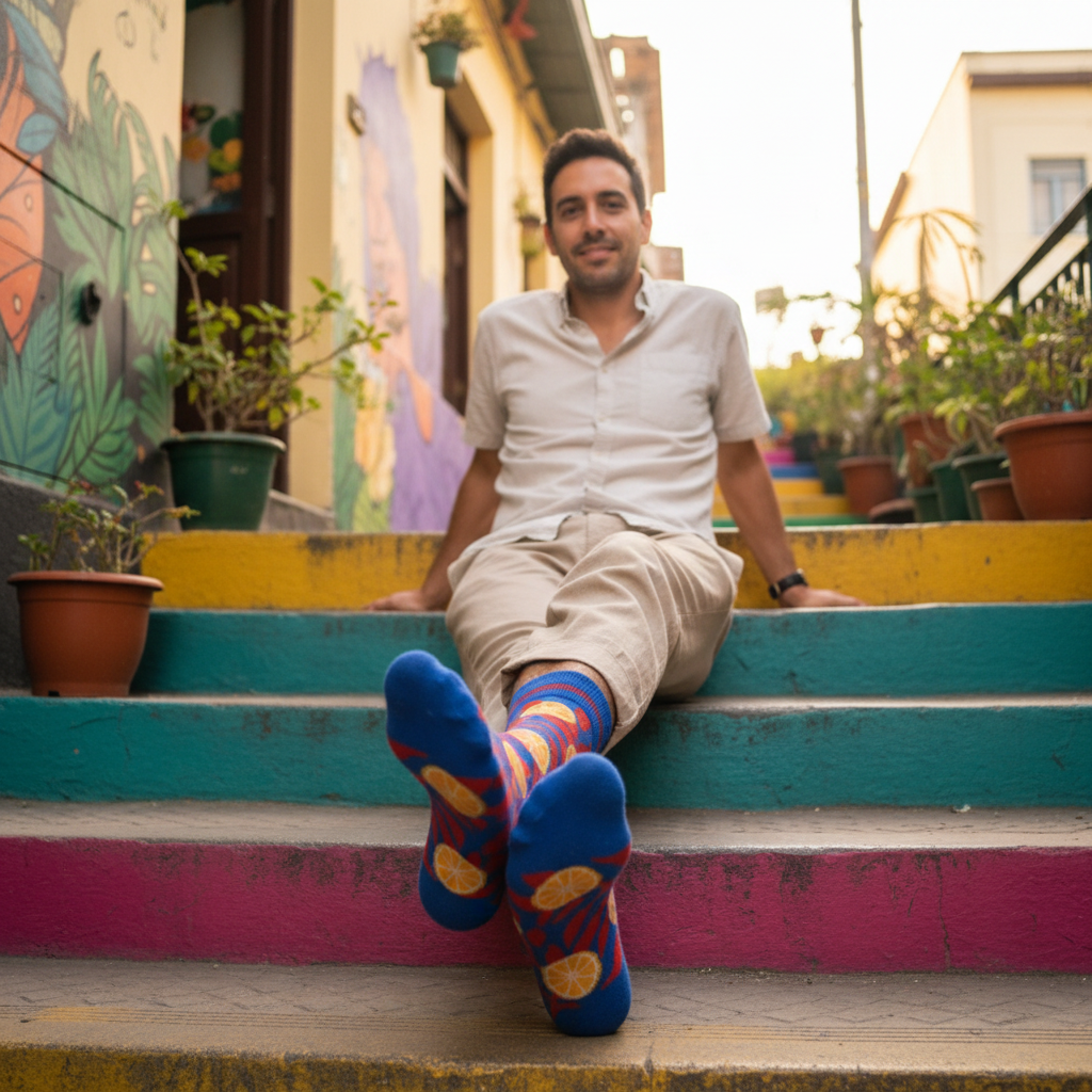 Calcetines Rodajas lifestyle hombre Barrio Italia