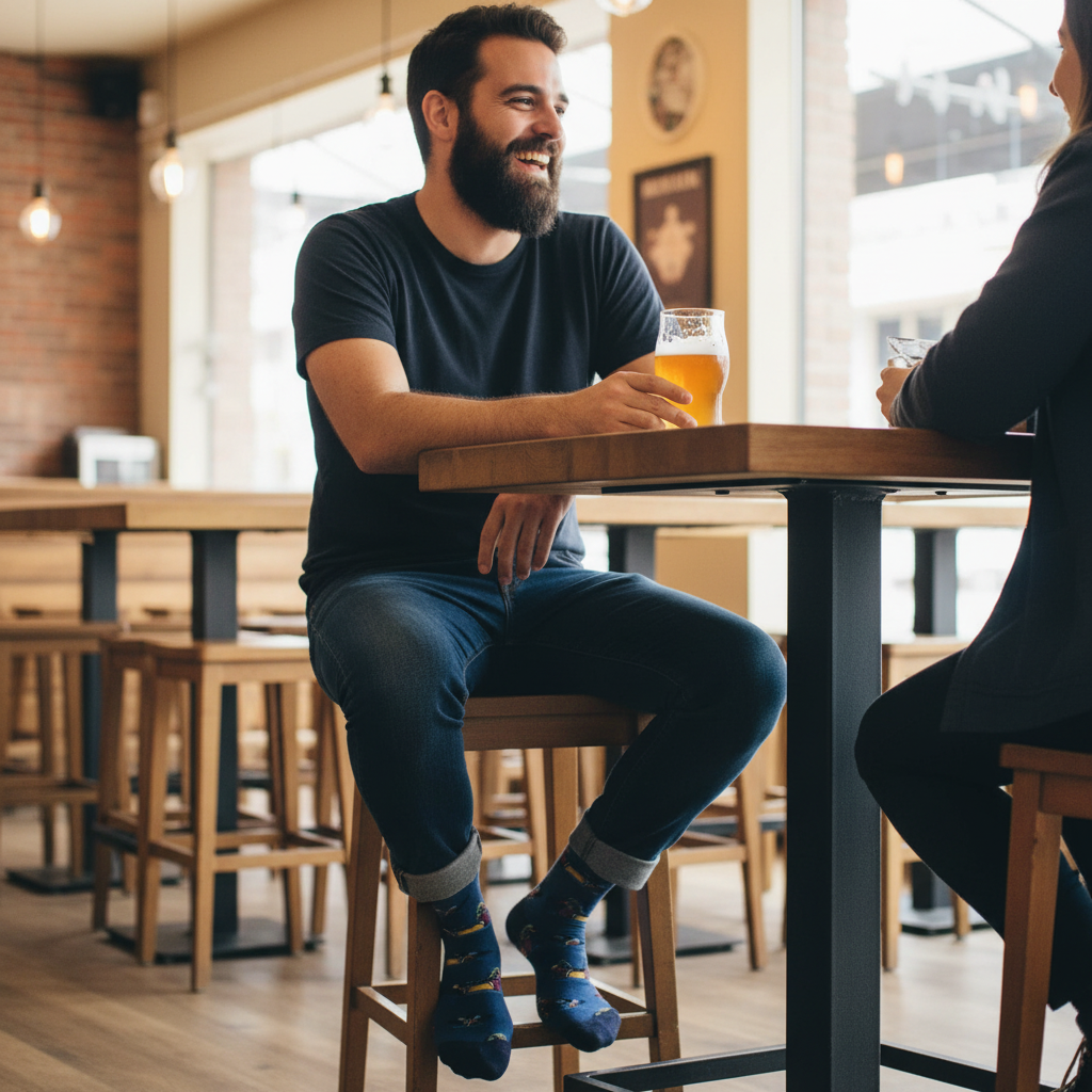 Calcetines Patos - Bar cerveza artesanal hombre 30s caña alta