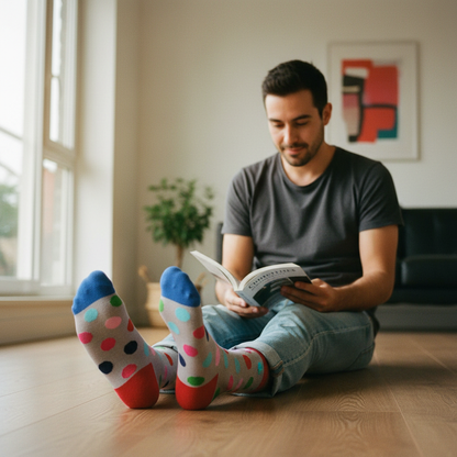 Calcetines Puntos Gris lifestyle hombre departamento