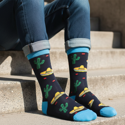 Calcetines Sombrero - Close-up masculino escalón urbano caña alta